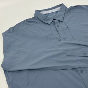 Under Armour Tide Chaser 2.0 Shirt Mens XXL Blue Loose Fit Long Sleeve Button Up